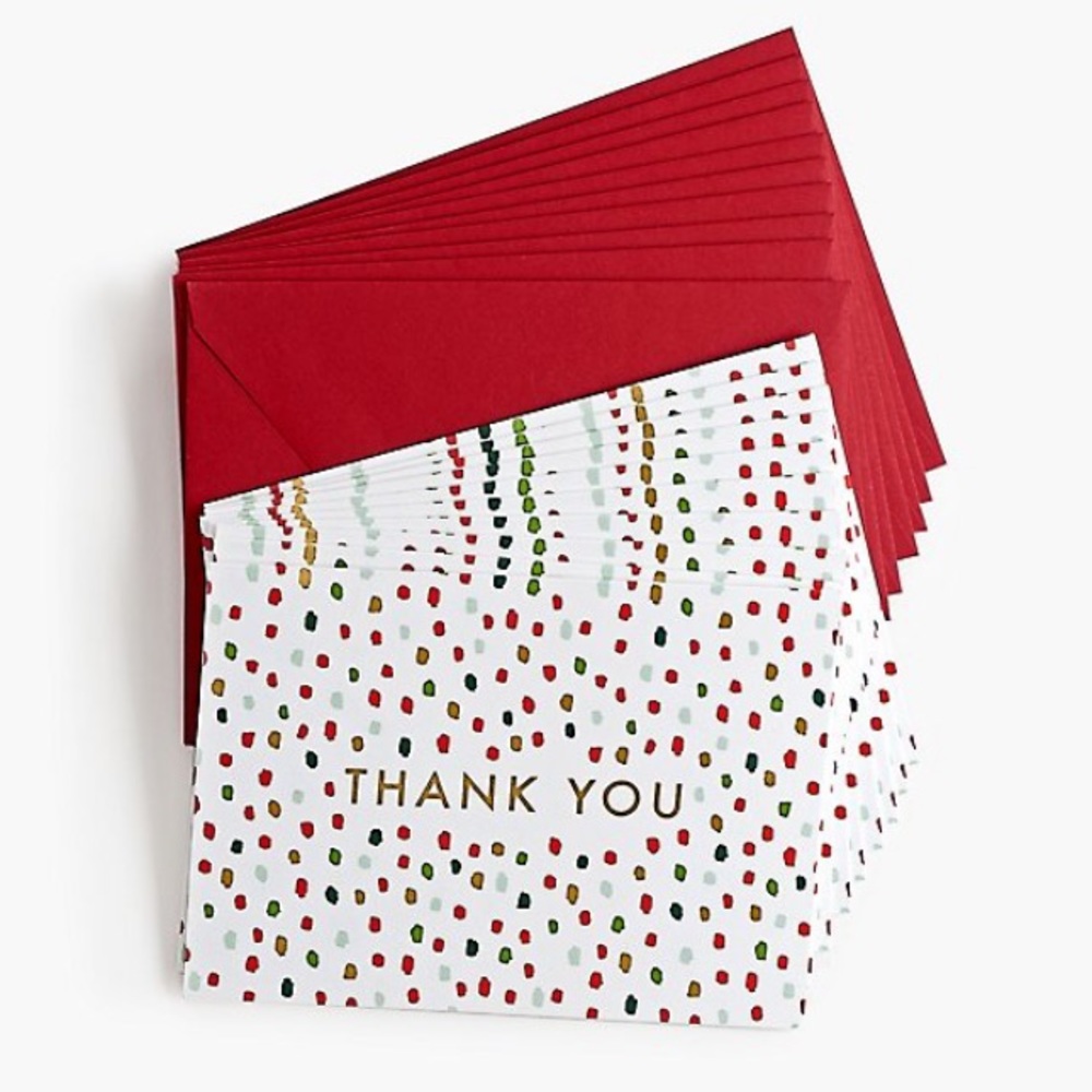 Paper Source Confetti Flurry Thank You Cards NIB